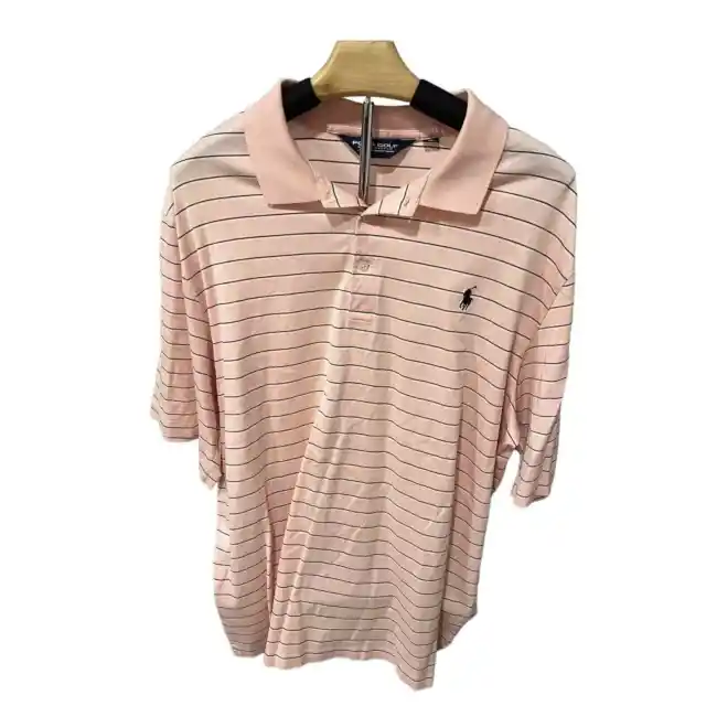 RALPH LAUREN POLO Golf Navy Striped Pink Shirt Size XL #67 $19.99 ...