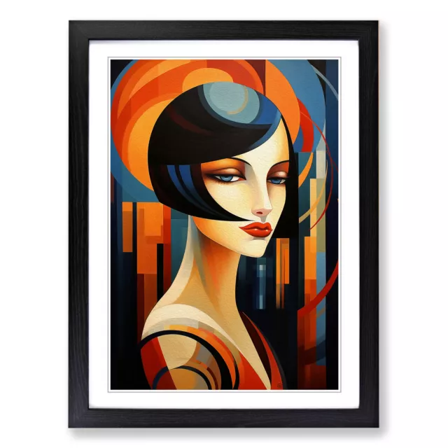 Art Deco Woman Modern No.2 Wall Art Print Framed Canvas Picture Poster Decor