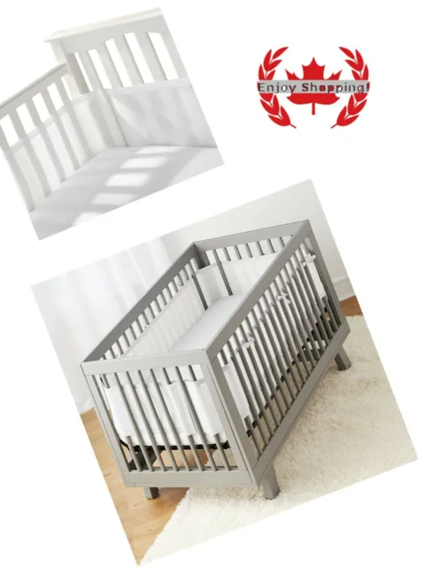 Lightweight Super Safe Anti Bumper Non Padded Classic Breathable Mesh Crib Liner