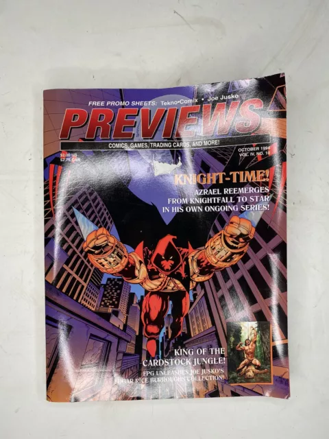 Previews Comics, Games, Trading Cards Magazine Vol IV nr 10 October 1994