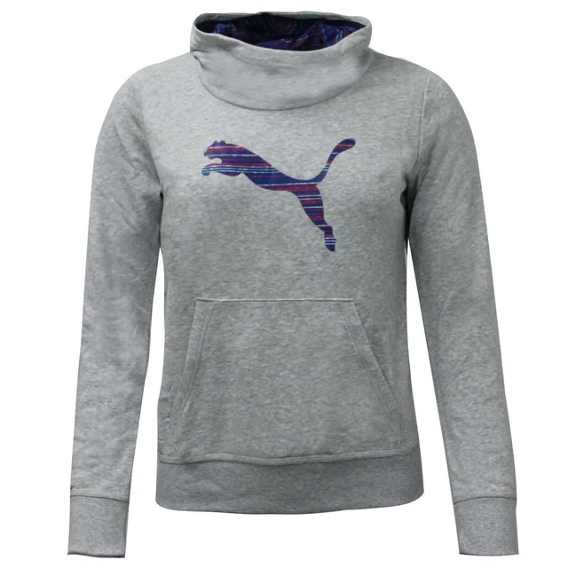 Puma FUN TD Maglione Felpa con Cappuccio Junior Grigio Terry 832336 01 A74D/E