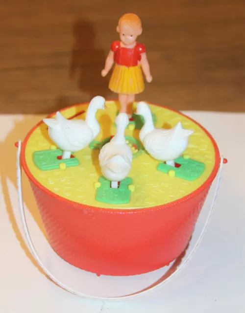 Vintage Plastic Girl with Geese Bank