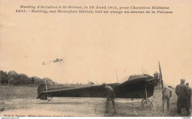 AVIATION _S13656_ St Brieuc Avril 1912 Aviation Militaire Kuhling  Bl�riot