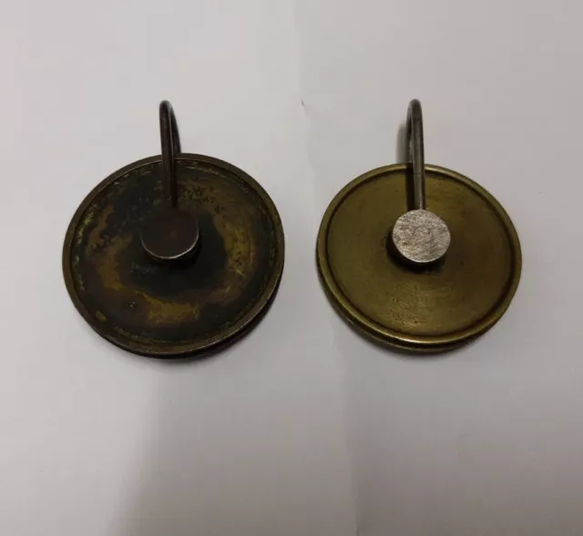 Pair Of  Antique 8 Day Longcase Clock Brass Weight Pulleys