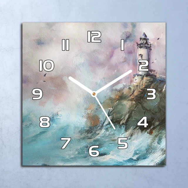 Horloge Murale Tulup En Verre 30x30 Cm - Design Abstraction Métal, Mouvement Quartz, Argentée