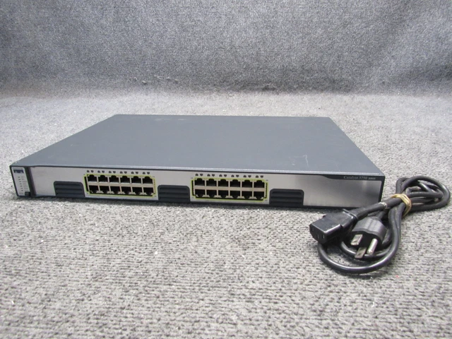 CISCO CATALYST 3750G 24-Port Gigabit Managed Ethernet Switch WS-C3750G ...