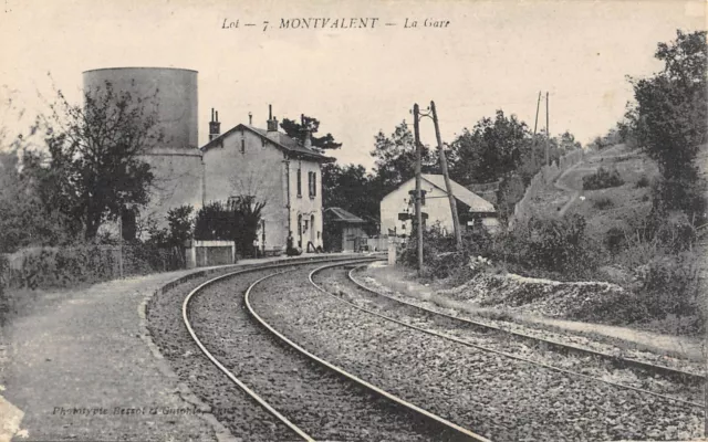 Cpa 46 Montvalent La Gare