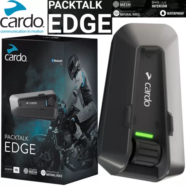 Cardo Headset PACKTALK EDGE Motorrad Bluetooth 5.2 wasserdicht Sound by JBL 2