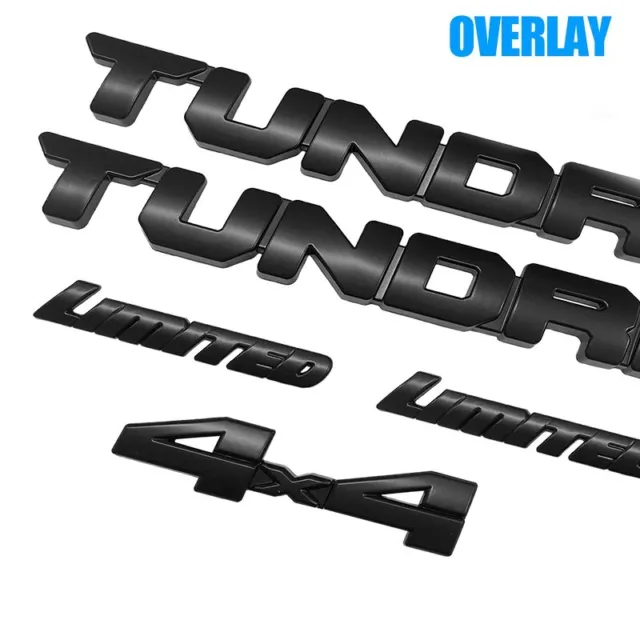 2022-2024 For Tundra Limited Matte Blackout Emblem Overlays Kits PT948-34223-02