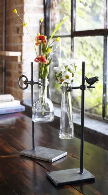 Melrose International 62763 Bud Vase w/Stand - Set of 2