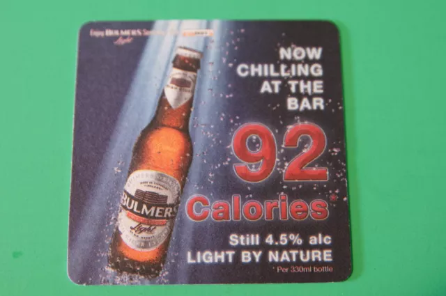 Beer Bar Coaster BULMERS Original Light Cider ~ Chilling at the bar ~ IRELAND