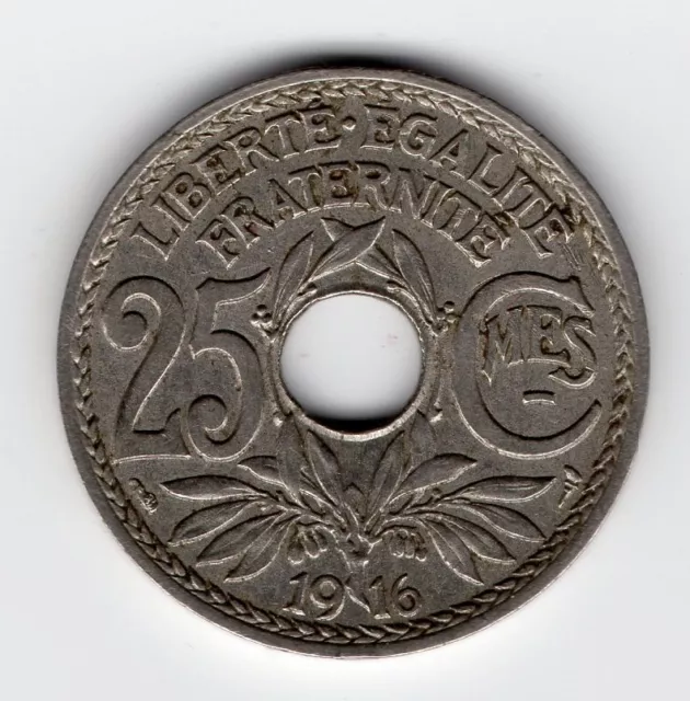 Top Rare Monnaie De 25 Centimes Lindauer 1916 Souligne Top @ Belle Qualite ! Top