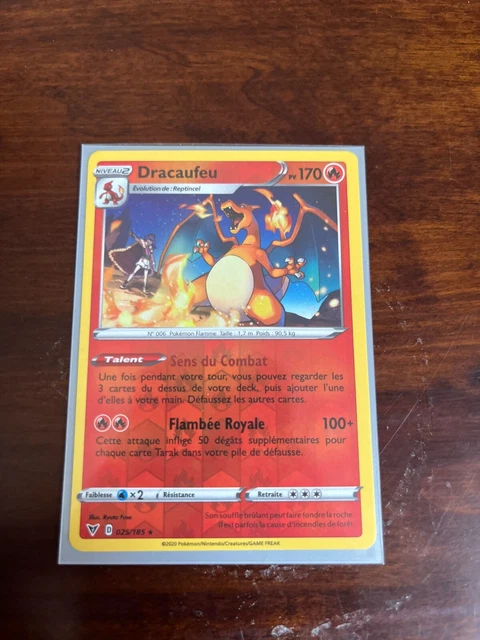 CARTE POKÉMON REVERSE Dracaufeu 025/185 EB04 Epée Bouclier Voltage ...