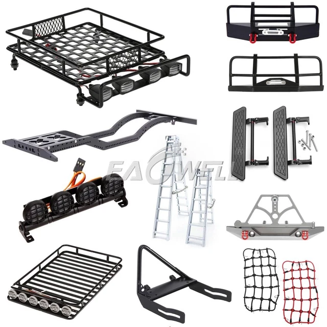 FRONT BUMPER ROOF Luggage Rack Net Ladder For 1/10 Trx4 Axial SCX10 RC
