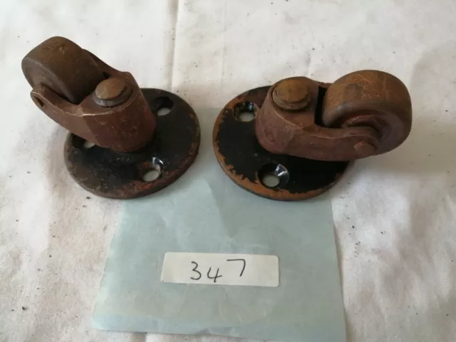 Vintage Pair Furniture Casters