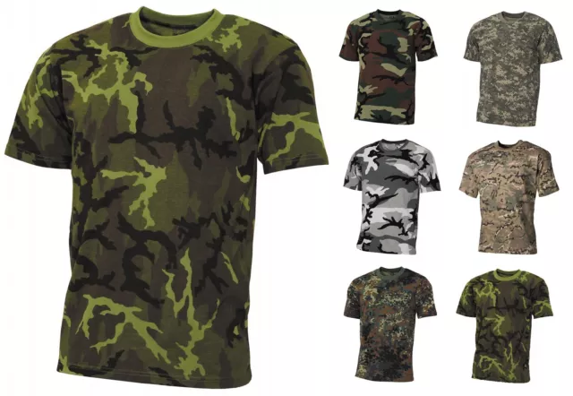 Kinder T-Shirt kurzarm Bundeswehr BW Jungen camouflage US Army Mädchen kurz