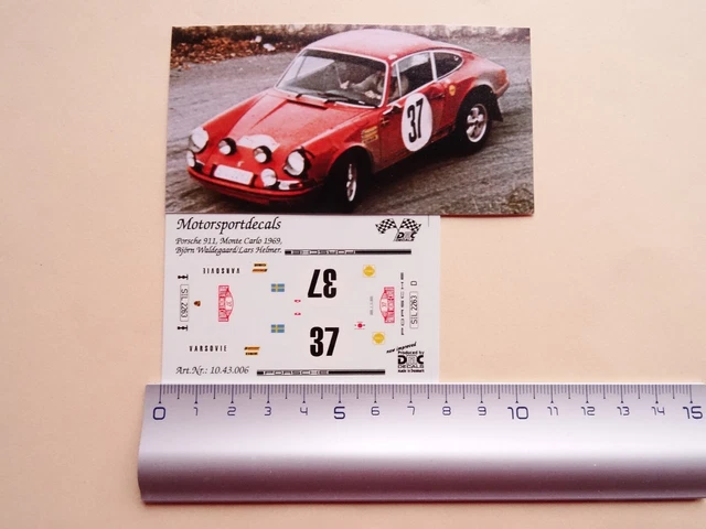 Décalcomanie Porsche 911 Turbo 3.6L 1993 - Échelle 1/43, état Neuf, Thème Tour De France