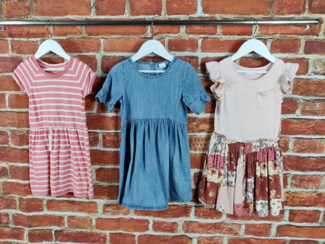 Girls Bundle Age 4-5 Years Gap Next Short Sleeve Summer Dress Set Floral 110Cm