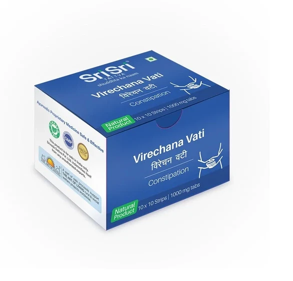 Sri Sri Tattva Virechana Vati 100 Tablets For Constipation (Pack of 2) Free Ship