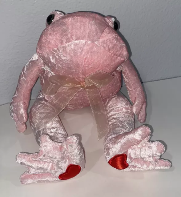 COMMONWEALTH BLUE CRUSHED Velvet Frog Plush Hug Toad Vtg Stuffed Animal 22”  $33.99 - PicClick