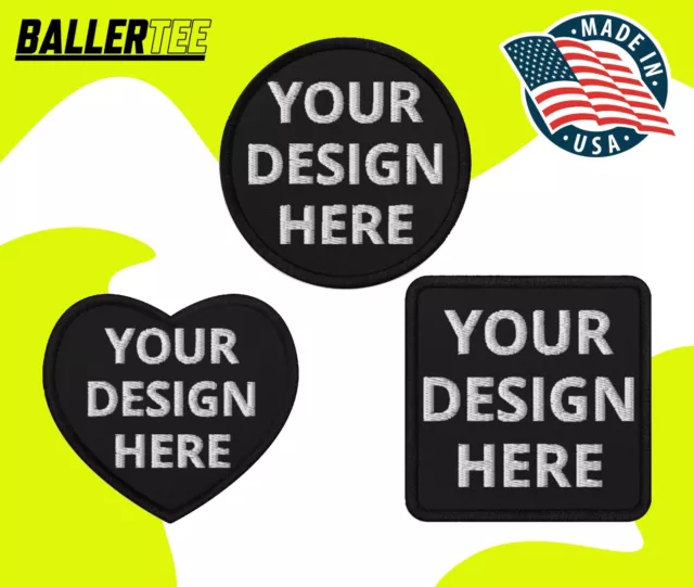 Custom Your Embroidered PATCH Badge YOUR TEXT OR LOGO HERE (READ DESCRIPTION)