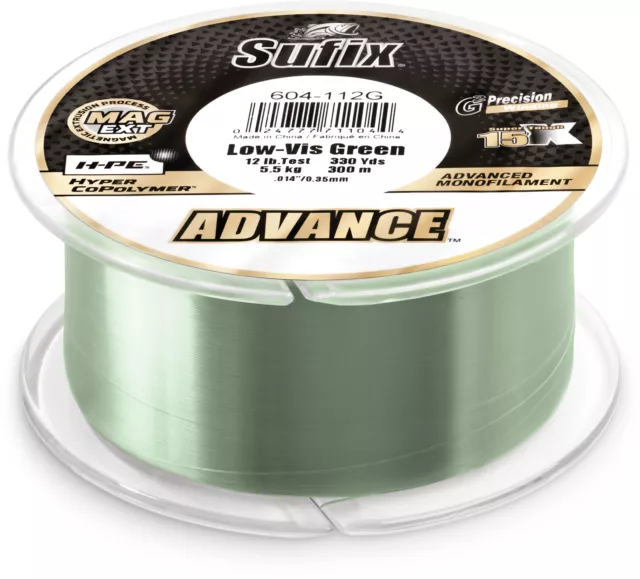 SUFIX SIEGE SMOKE Green Monofilament Fishing Line - Select Pound
