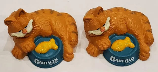 VTG 2003 Garfield The Movie Goldfish Toy 2.5" - Paws Inc. SET 2