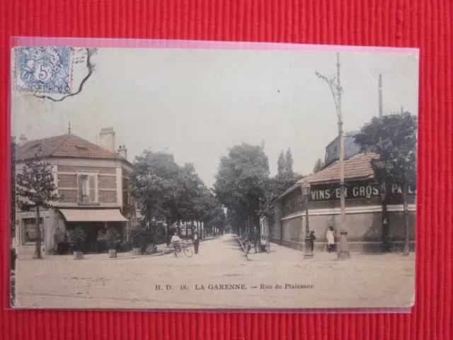 Cpa Ecrite Timbre La Garenne Rue De Plaisance 92