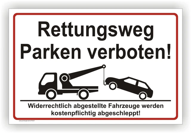 Anpassbares Schild „Parken Verboten“ – Selbst Gestalten Mit Text/Bild, Verschiedene Größen