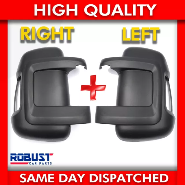 Door Wing Mirror Cover Pair Left & Right For Fiat Ducato 815678 (2006+Onwards)