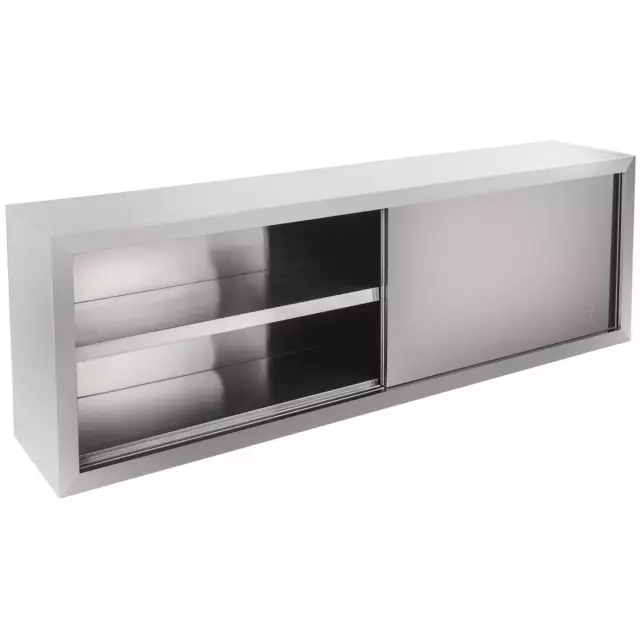 Wandhängeschrank Gastro Hängeschrank Wandschrank 2 Schiebetüren Edelstahl 160cm