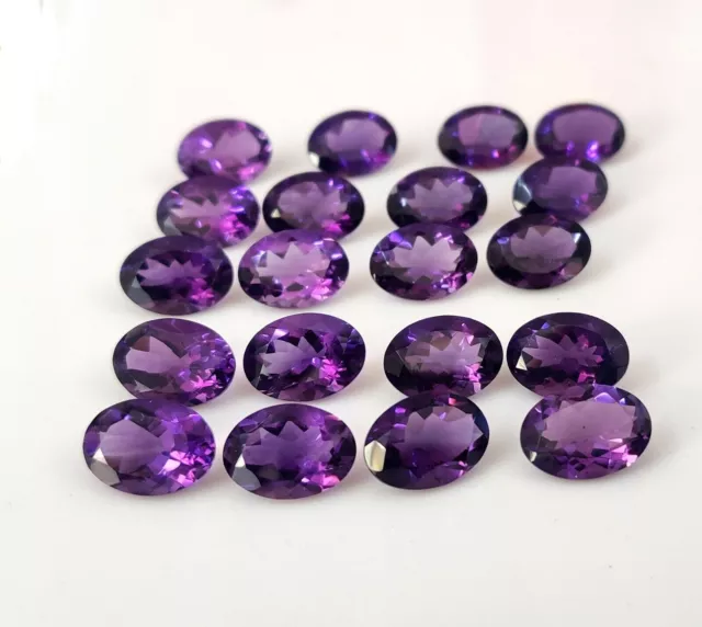 Natural Wonderful African Amethyst 10X14 MM Oval Cut Gemstone Wholesale Lot