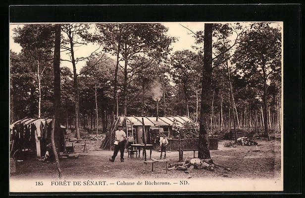 CPA Foret de Senart, Cabane de Bucherons, Forstwirtschaft