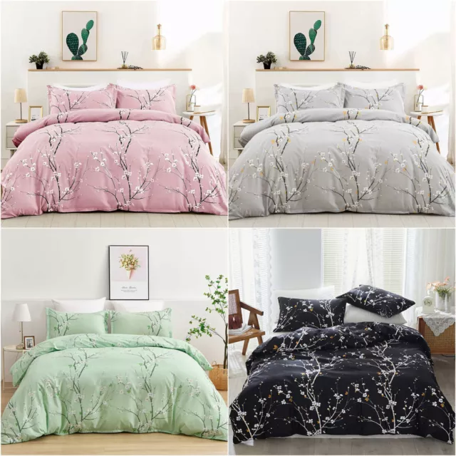 Floral Quilt Doona Duvet Cover Set Queen King All Size Bed Pillowcases Linen New