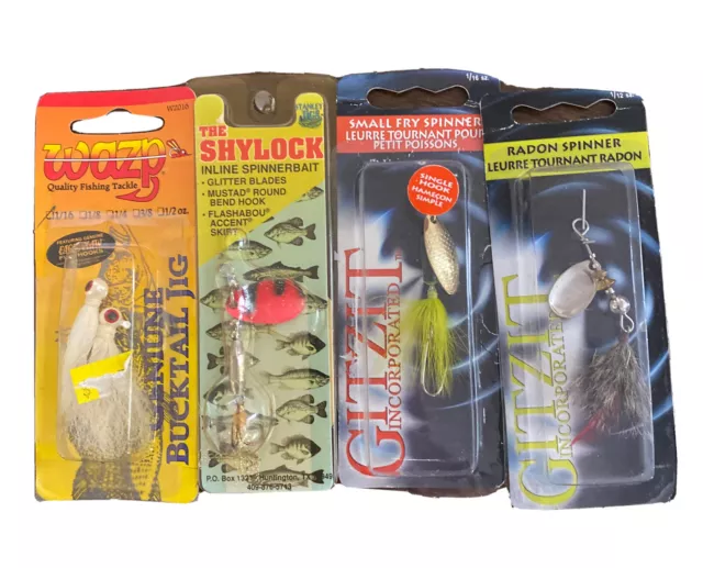 LOT 4 GITZIT Shylock Wazp Spinners 1/16oz Fishing Lures New Old