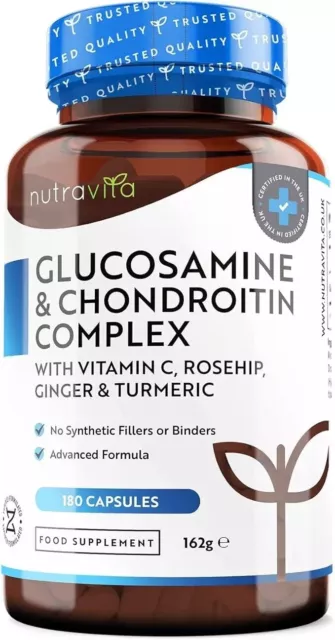 New Glucosamine And Chondroitin Complex – 180 High Strength Capsules