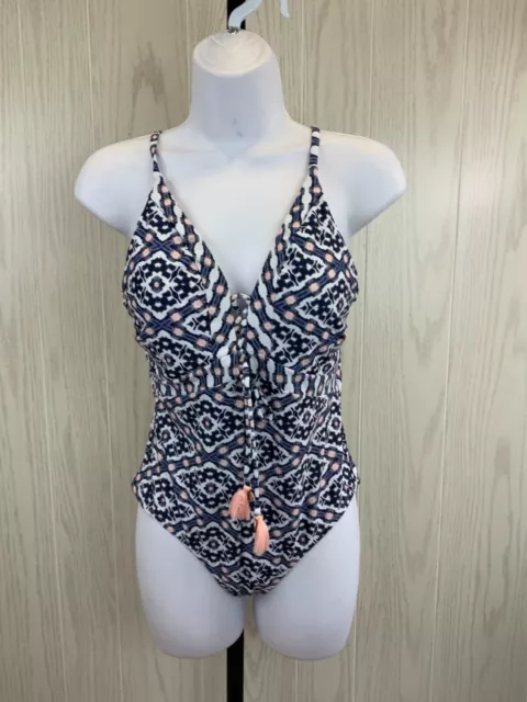 Jessica Simpson Venice Beach One Piece Swimsuit, Women's Size M, NEW MSRP $98