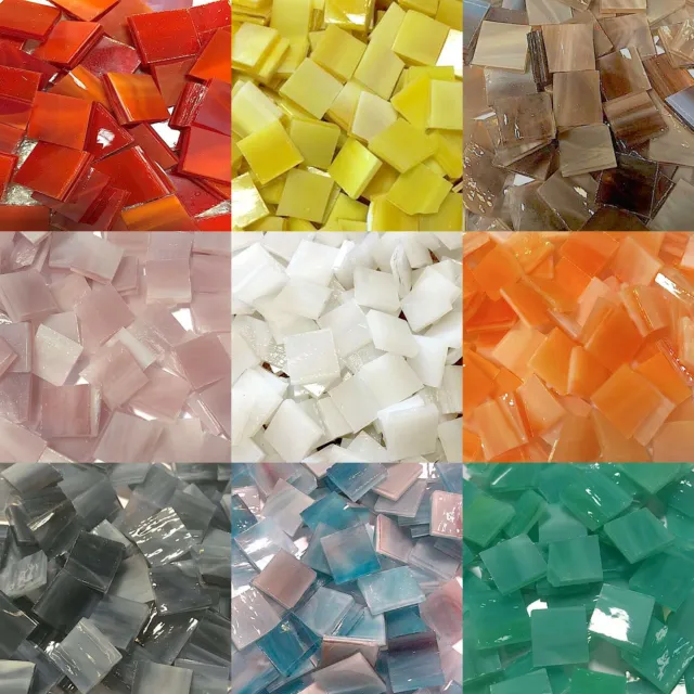 1/2" Mosaic Tiles Stained Glass Mosaic Tiles - Available in Variety Colors