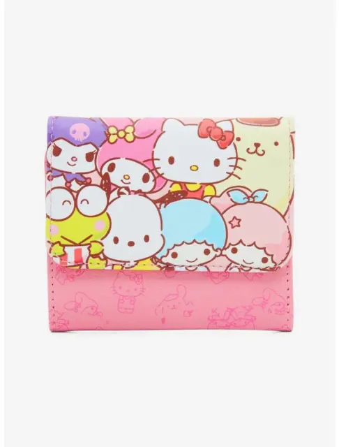 Loungefly Sanrio Hello Kitty & Friends Pink Mini Flap Wallet/Purse - New, With T