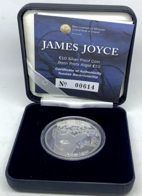 Ireland 2013 Silver Proof €10 James Joyce Scarce Mint Error Coin Holder & COA