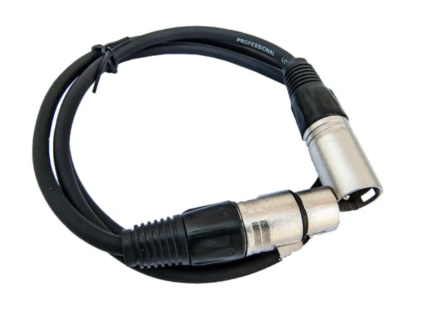1m Mikrofonkabel XLR Mikrofon Kabel, XLR Kabel, 3-pol., 2x 0,2mm²