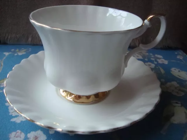 English Royal Albert  VAL D'OR Tea Cup and Saucer Duo  Bone China