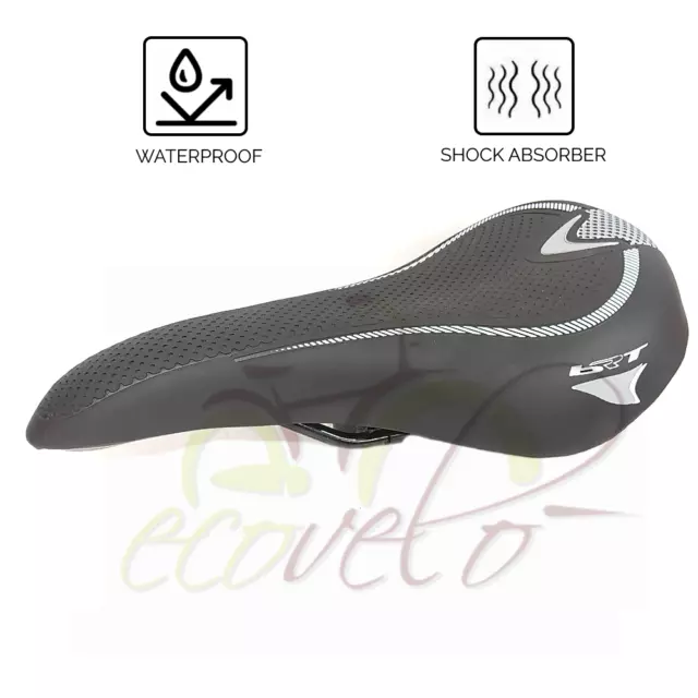 Sella Bicicletta Sportiva Sellino Corsa Bici Bike Nera Sport Racing Mtb Trekking