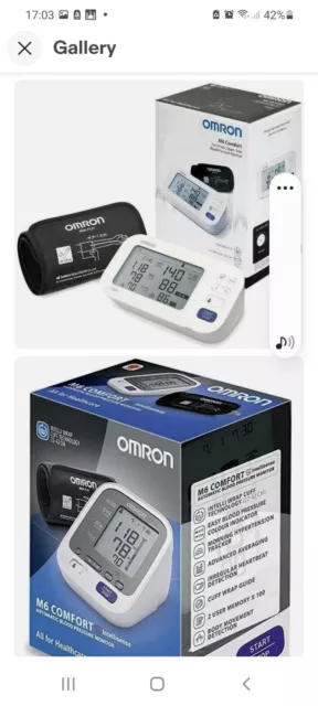 Omron M6 Blood Pressure Monitor Comfort Digital Upper Arm BPM Cuff HEM-7360