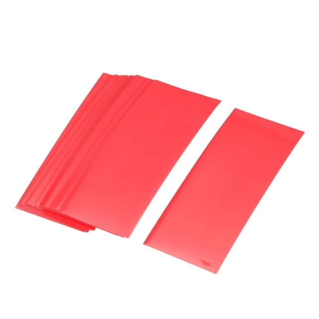 PVC Tubo termoretraibile  29.5mm 20pz 18650 pellicola restringibile 72mm rosso