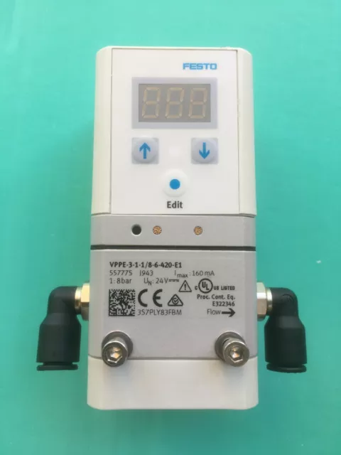 FESTO PNUEMATIC REGULATOR VPPE-3-1-1/8-6-420-E1 WITH 10m CONNECTION CABLE