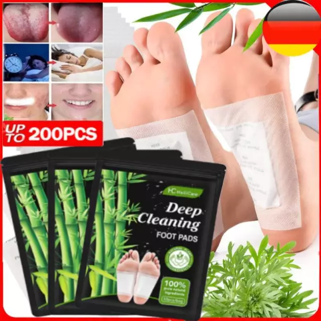 300 Stück Entgiftungspflaster Fusspflaster Detox Pflaster Bambus Foot Patch Pads 3