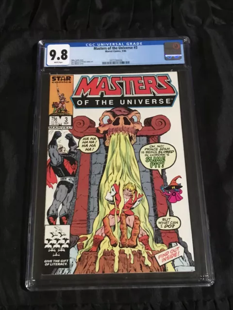 Marvel/Star 1986 Master of the Universe #3 CGC 9.8 NM/M w/ White Pages PERFECT!