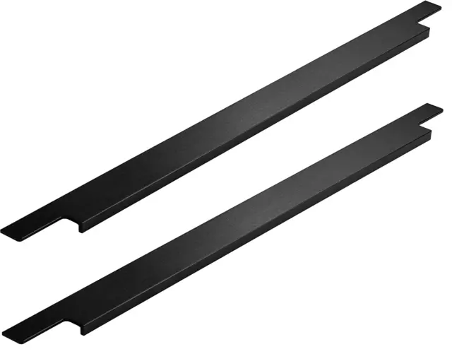 2x Poignée Profilleiste Noir Profil Anti-glisse Aluminium Tiroir Barre de Prise