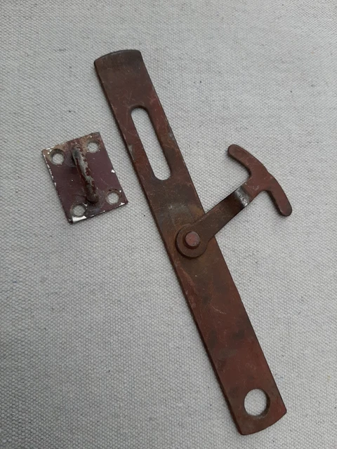 Vintage Farmhouse 8 In Rusty Crusty Barn Shed Gate Door Hasp Latch